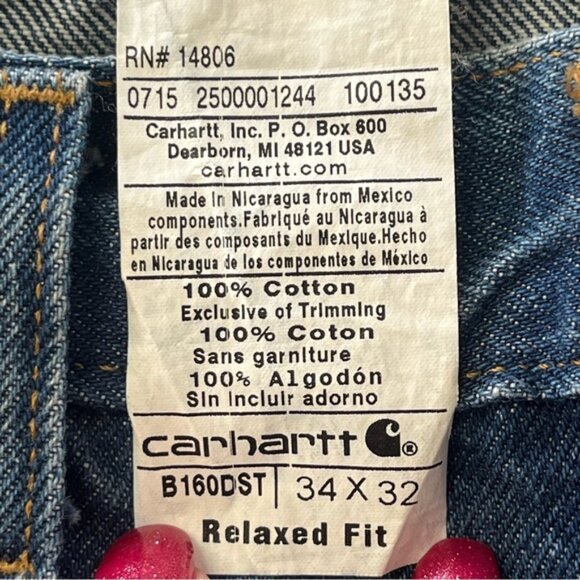 Carhartt Men’s Relaxed Fit Jeans Style # 100135 - Picture 7 of 16